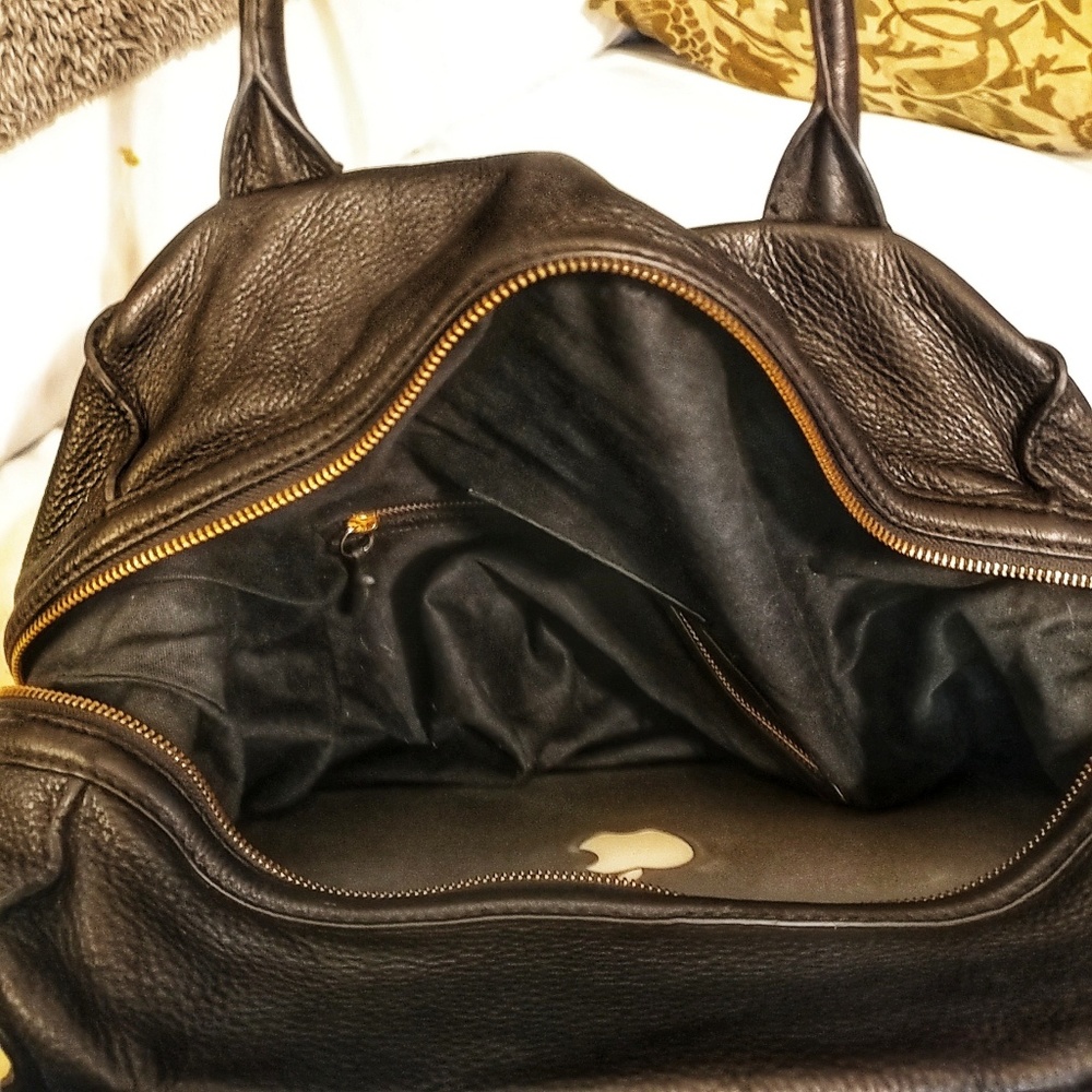 SOLD Foley + Corinna Black Leather Boxy Tote - Picture 6 of 6